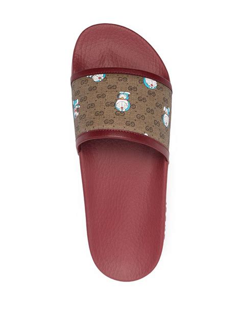 gucci doraemon slides|Doraemon x Gucci colors.